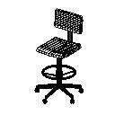 Armless Task Chair with footbar